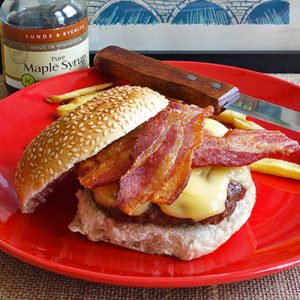 maple syrup burger