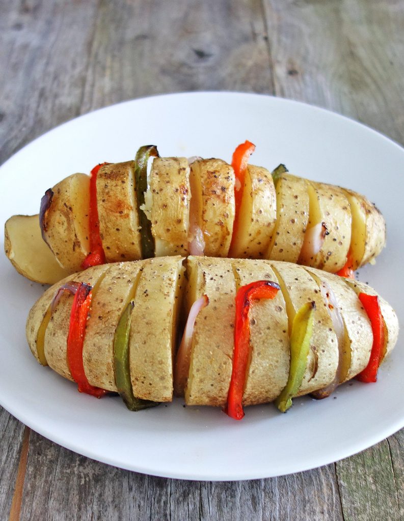 Grilled potatoes with peppers are easy to make and delicious grilling sides.
